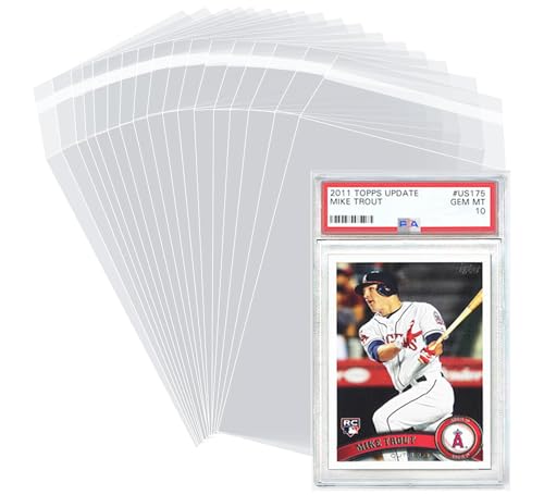 D DACCKIT Sleeves for PSA Slabs - 200 Resealable PSA Slab Sleeves Precise Fit Slab Protector for Grading Baseball Football Gaming Trading Sports Cards