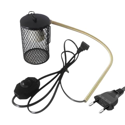 Cage pour lampe chauffante reptile - Support protecteur de chaleur pour oiseau et aquarium
