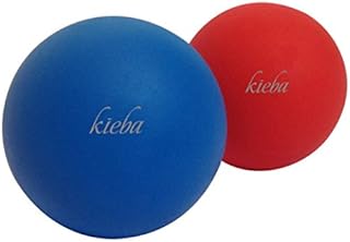 Kieba Massage Lacrosse Balls for Myofascial Release, Trigger Point Therapy, Muscle Knots, and Yoga Therapy. Set of 2 Firm Balls (Blue and Red)