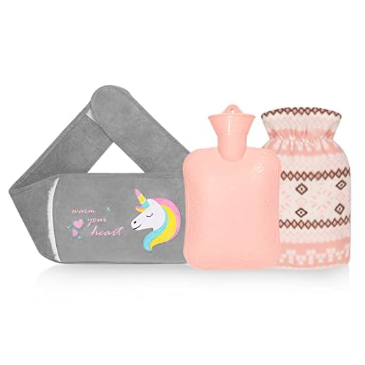 3 en 1 Bolsa de Agua Caliente,VOTUKU Bolsa de Agua Caliente de Felpa 1L,con Funda de Cintura + Funda de Felpa Suave, Alivia El Dolor Muscular, Menstrual y Articular