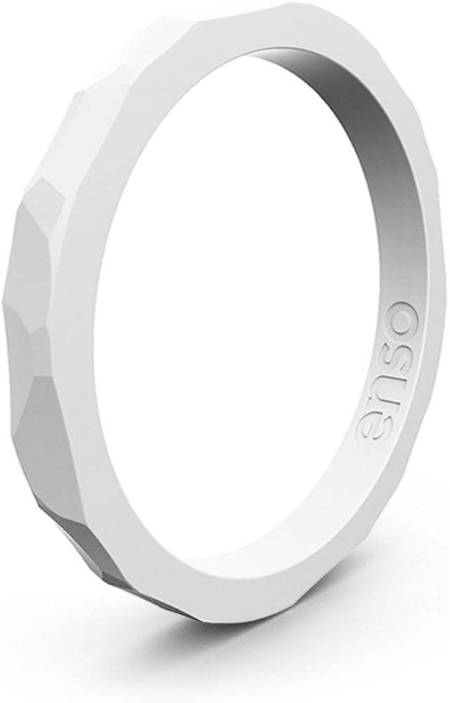 Enso Rings Hammered Stackable Silicone Ring | Premium Fashion Forward Silicone Ring | Hypoallergenic Medical Grade Silicone | Commit To What You Love