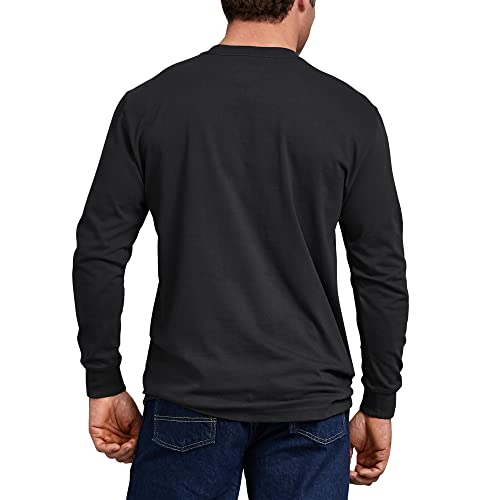 Dickies Mens Big & Tall Long-Sleeve Heavyweight Crew-Neck T-Shirt, Black, X-Large/Tall #TOP1