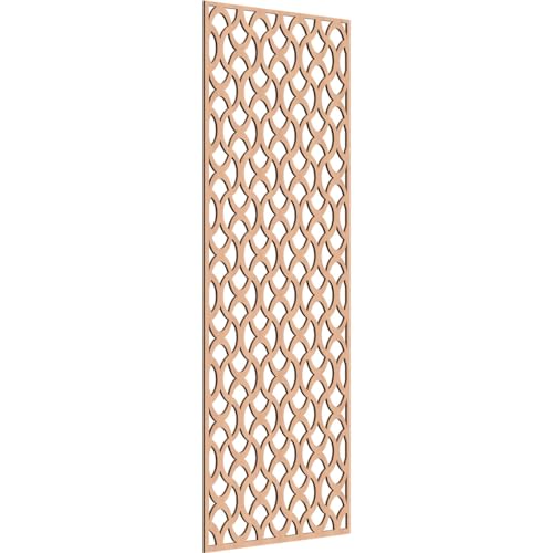 Image of 29 3 /8 inchW x 74 3 /8 inchH x 1 /4 inchT Resort Decorative Fretwork Wood Wall Panels, Alder