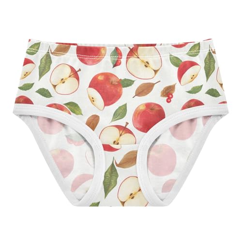 Wusikd Red Apple Girls' Underwear Cotton Girls Briefs Soft Toddler Underwear 2T