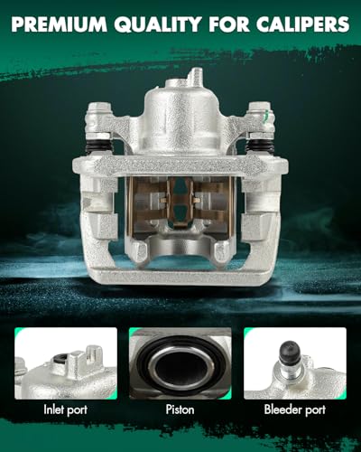 Image of SCITOO 19B1449 Rear Left Disc Brake Caliper w /Bracket Fit For Acura For Legend 1991-1995,For Acura For RL 1996-1998,For Honda For Odyssey 1995-1998,For Isuzu For Oasis 1996-1999, Single Piston
