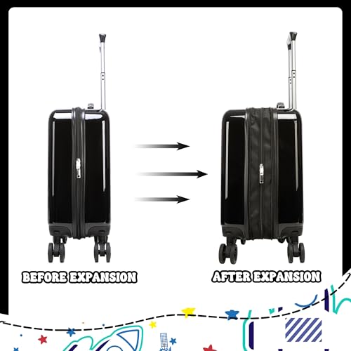 Image of Kids Carry on Luggage Sets Boys Small Hardshell Suitcases with Wheels Toddler Suitcase Set 2 Piece Neck Pillow Airplane Kid's Traveling Essentials 16 Inches