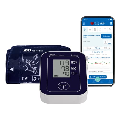 Deluxe Upper Arm Blood Pressure Monitor with Bluetooth () - A&D Medical UA-651BLE