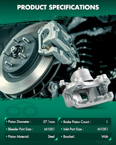 Image of SCITOO 19-B1219 Front Left Disc Brake Caliper w /Bracket Fit For INFINITI For I30 1996-1997 1999,For Nissan For Maxima 1989-1993 1995-1999,For Nissan For Sentra 2000 2003-2006, Single Piston