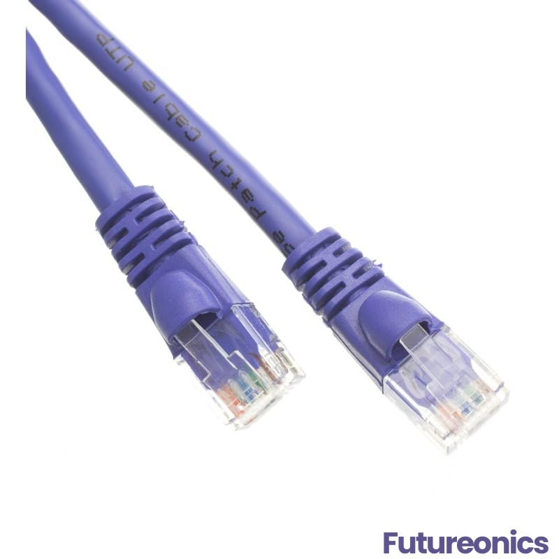 Pack de 100 cables de red Cat 6 de 9.14 m color púrpura miniatura 5