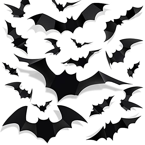 Halloween 3D Bat Decorations - 72pc…