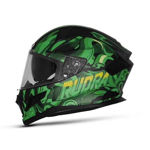 Image of Steelbird SBH-25 Rudra Agni ISI Certified Full Face Graphic Helmet for Men