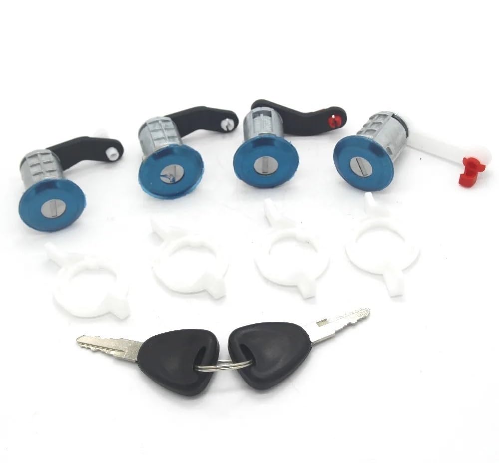 Hzsmyxgs One Color Car Door Lock 7701470944 Compatible With Opel For Movano 2 1998-2009 Al146 4Pcs Lock Set Door Barrel 7701470945 7701147591