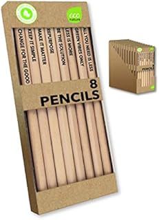 Eco Nature - Stationery Kit - Stationary Supplies - School Supplies & University Essentials - Eco Nature Natural Pencils - Arts and Crafts - Pack of 8