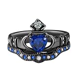 Xmiral Dame Populaire Tient des Anneaux de Couronne en Forme de Coeur Bijoux Accessoires Cadeaux Taille 5 à 12 Bagues Menottes Anneaux