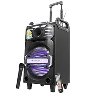 Zebronics ZEB-100 MOVING MONSTER X10 Wireless Bluetooth Trolley DJ Speaker With Supporting Dual BT, SD Card, Dual USB, AUX, FM, Remote Control, Wireless Mic, Equaliser, DJ Mixer & RGB Lighting.