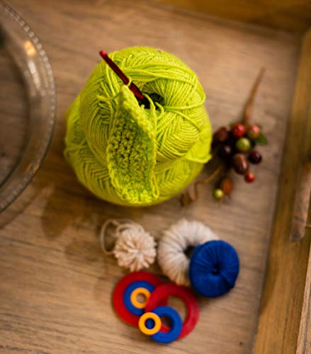 Korbond DK Bright Green Yarn - 100g Acrylic Wool - Lightweight, Hypoallergenic & Durable Double Knit Crochet Yarn Knitting Wool (290m Total)