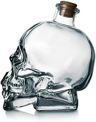 Creative Crystal Skull Head Shot Glass Party Transparent Champagne Cocktails Beer Coffee Wine Bottle Doomed Drinkware Bar Tools (750ml)