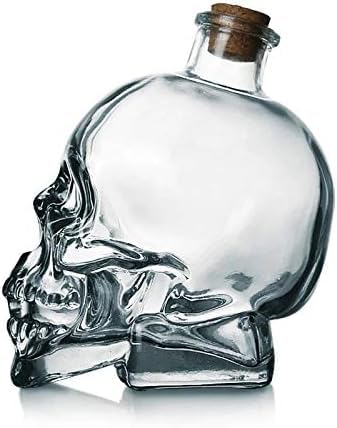 Creative Crystal Skull Head Shot Glass Party Transparent Champagne Cocktails Beer Coffee Wine Bottle Doomed Drinkware Bar Tools (750ml)
