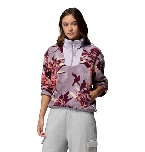 Columbia Damen Sequoia Grove™ Printed Half Zip Fleece-Überziehhilfe, Shale Purple Blossoming, XS EU