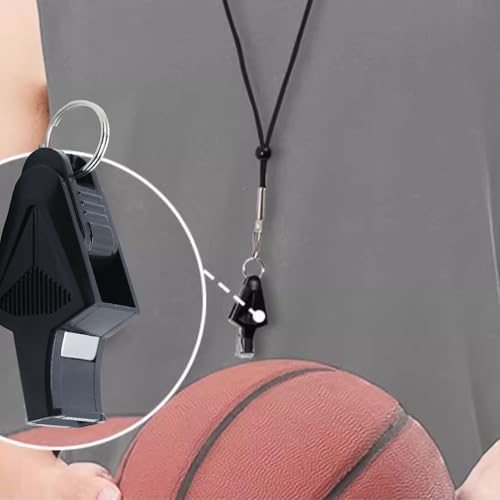 Silbato para entrenador con cordón negro miniatura 6