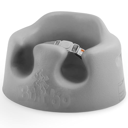 Image of Bumbo Baby Floor Seat, Portable Infant Sit Up Activity & Eating Chair, Cool Grey