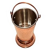 Steel and Copper Bucket Balti Ayurveda for Serving Dishes Kitchenware Tableware