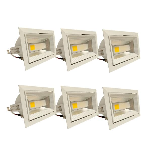 Empotrable LED Downlight COB Periscope 30W Blanco – 2200 Lm – 4000 K – IP20 – Pack 6 Unidades