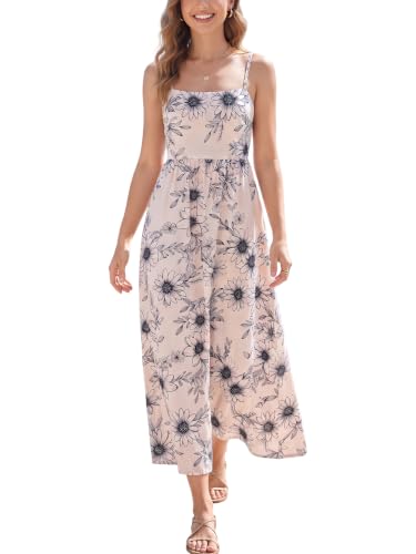 Image of Women's Classy Sleeveless Lemon Print Maxi RIC Rac Dress