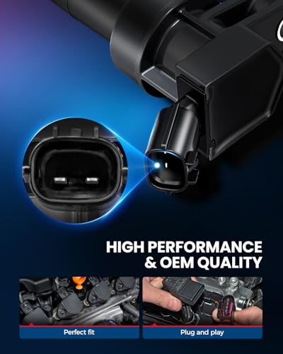 Image of KAX 4 Ignition Coils for Kia Optima 2011-2015 2.0T | Fits Sonata 2011-2014 2.0T, Santa Fe Sport 2013-2015 2.0T, Sportage 2011-2016 2.0T, Replaces UF647