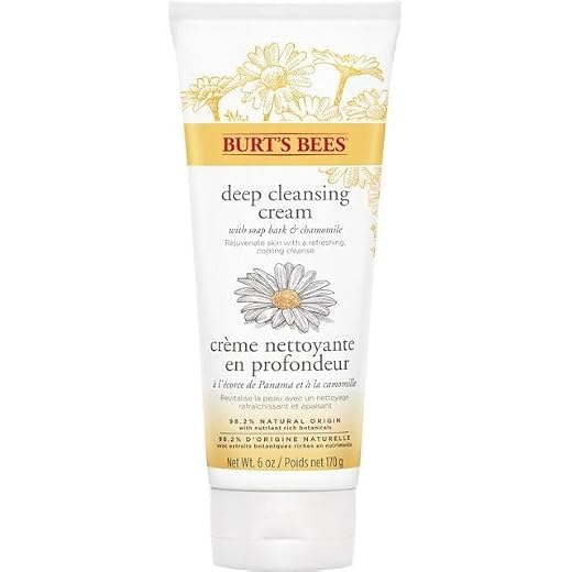 Burt's Bees 99% naturlig tvålbark och kamomill djuprengörande kräm