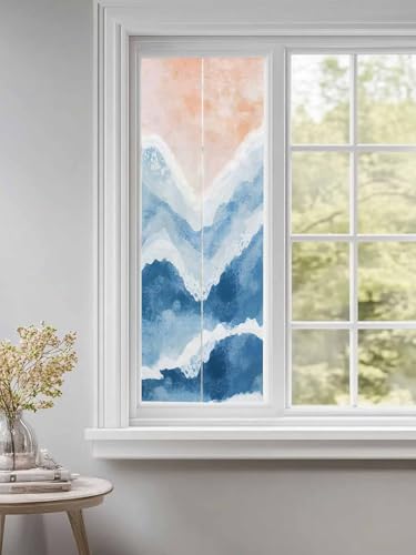 Film para ventana decorativo azul 17.7"x39" miniatura 1