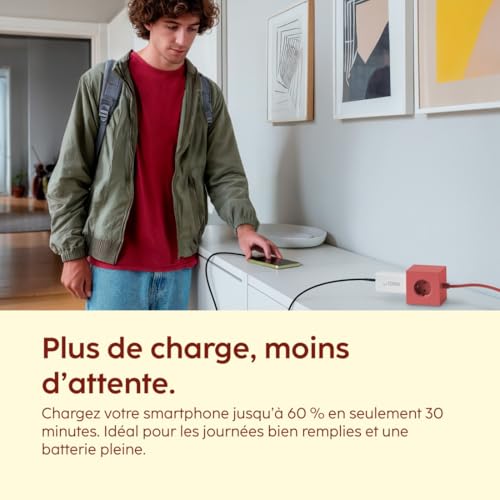 Chargeur rapide USB Type C 100W Hama GaN compact pour smartphone, tablette et PC portable