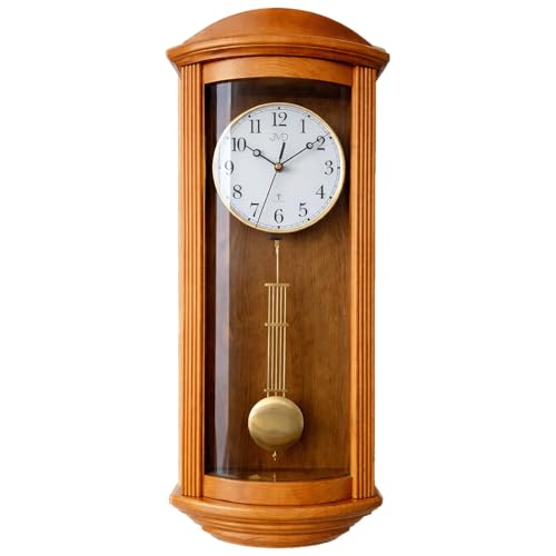 NR-2220-11 Orologio a pendolo in legno da parete con movimento al quarzo radiocontrollato suoneria wenstminster