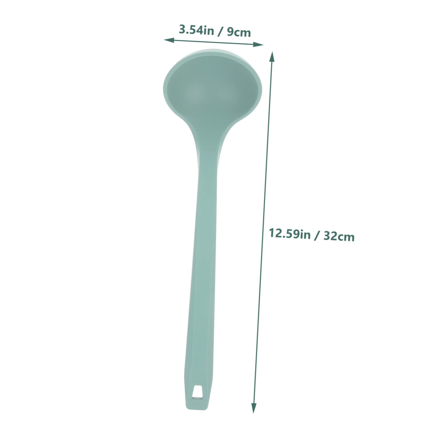 GRIRIW Silicone Spoon Honey Spoons Kitchen Utensil Coffee Stir Spoons Long Coffee Spoons Soup Ladle Spoon Chinese Soup Spoons Non- Restaurant Soup Spoon China Hutch Green