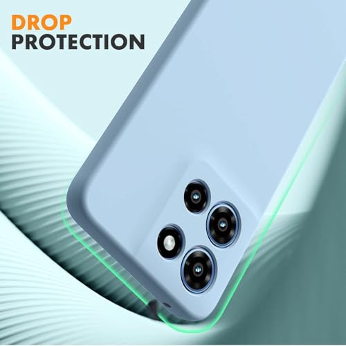 Image of DIZORO Microfiber Candy Case for Motorola G67 Power / G57 Power 5G Smooth Touch Cushion Liquid Soft Silicone Gel Rubber Phone Cases Non-Slip Full Body Protective Shockproof Back Cover -Carolina