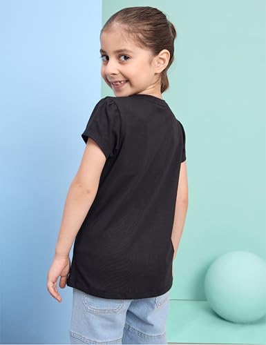 Image of Amazon Brand - Symbol Girls 100% Cotton Graphic Printed Half Sleeves Regular fit T-Shirt