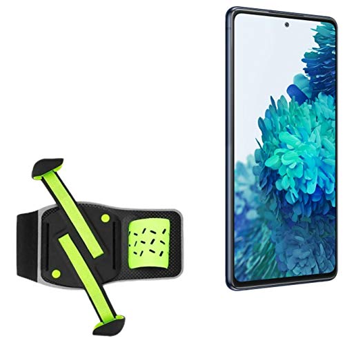 BoxWave Holster Compatible with Samsung Galaxy S20 FE - FlexSport Armband, Adjustable Armband for Workout and Running - Stark Green