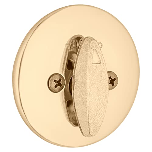 Kwikset 660 Deadbolt Deadbolt Lock, Polished Brass Round Exterior Keyed Front Entry Door, Single Cylinder Dead Bolt