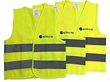Active Kyds 3-Pack High Visibility Kids Safety Vest for Construction Costume, Biking