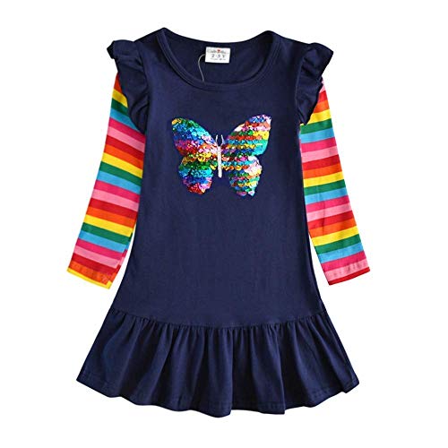 VIKITA Casual Girls Dresses 2pcs LH5880+F5508 5T2