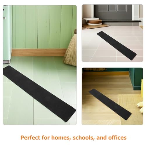 Bandes antidérapantes escalier extérieur PVC noir 10x81 cm