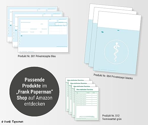 Recette privée verte DIN A6 - Recommandation médicale 275 feuilles - 7