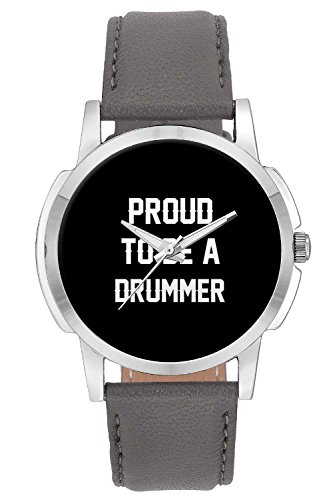 Wrist Watch for Men - Proud to Be A Drummer Best Gift for Drummer - Analog Mens and Boys Unique Quartz Leather Band Round Designer dial Watch (B074CMYQZ4) Amazon Price History, Amazon Price Tracker