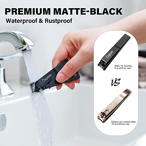 Cozycom Nail Clippers Set, Stainless Steel Fingernail And Toenail Clipper Nail Cutter, Nail Clippers With Visibly Tin Case For Adult Man Woman (2Pcs) #TOP2