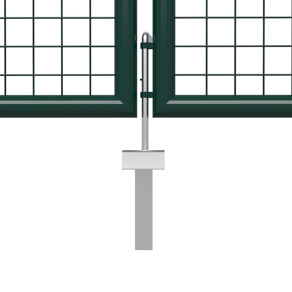 vidaXL Puerta de jardín de Acero 400 x 200 cm Verde