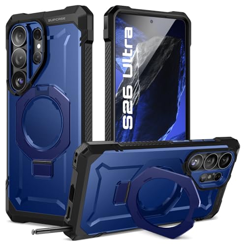 Image of SUPCASE for Samsung Galaxy S26 Ultra Case with Kickstand (Unicorn Beetle Grip), [Wireless Charging Compatible] [Military-Grade Protection] Heavy-Duty Magnetic Phone Case for S26 Ultra 6.9 Inch,Cobalt