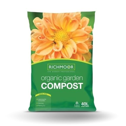 40L Premium Garden Organic Compost - Rich in Nutrients - Suitable for Indoor Outdoor Seed Plant Sowing Seeds Fruits & Vegetables Growing Hanging Baskets Shrubs Planting Potting Plants Flower Beds