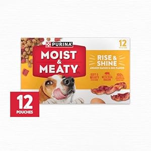 Purrina moist and meaty moist canine meals excessive protein gentle bacon  egg 6 oz pouches 12 pack  egg taste grownup canine meals   cucciolini doodles