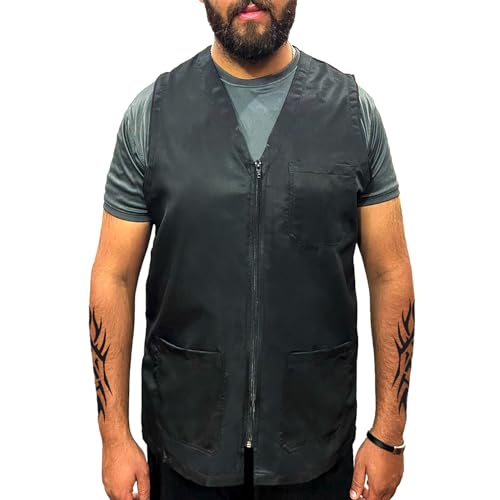 Professional Barber Jackets for Men Women Barber Smock Salon Vest Barber Shirt Hairdresser Smocks Barber Vest