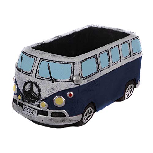 UNUS Deko Blumentopf Retro Bus aus Beton, Pflanztopf für Garten Terrasse...